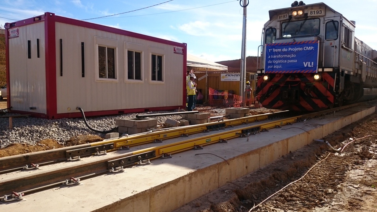 Báscula dinámica en el patio ferroviario