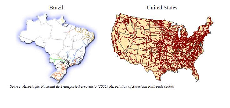 Malha ferroviária EUA e Brasil: Entenda as diferenças - MASSA