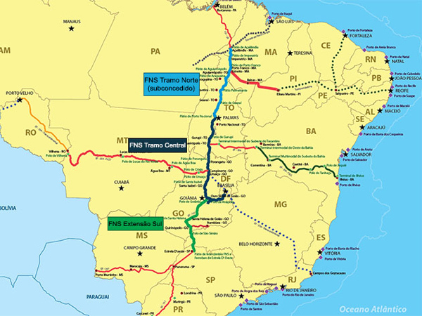 quais são os projetos de ferrovias no brasil em andamento massa