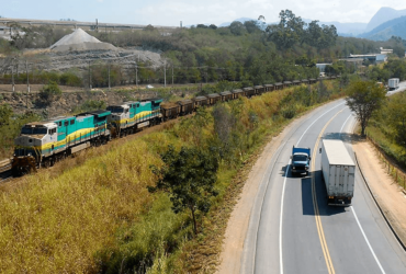 transporte de cargas no brasil - trem cargueiro