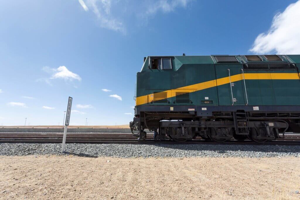 trem em movimento
